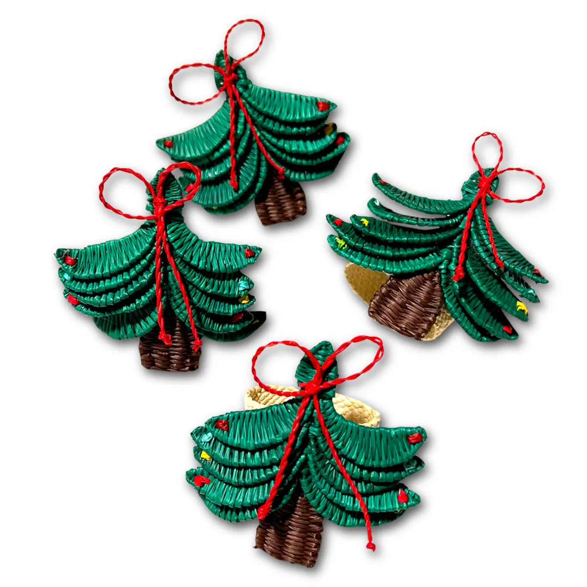 Raffia Napkin Ring - Christmas Tree