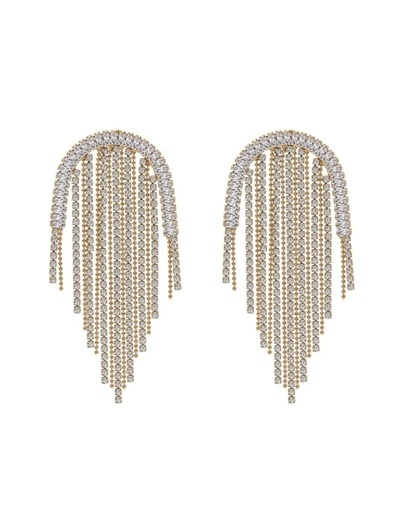 Rochelle CZ Drop Earring, Gold