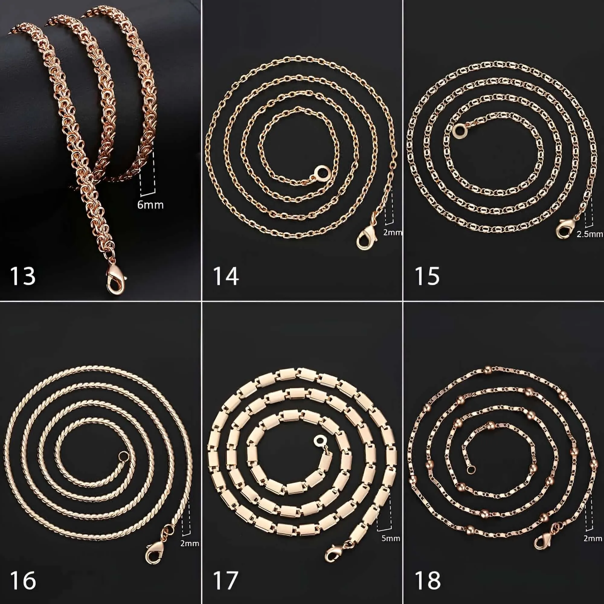 Rose Gold Rope Chains