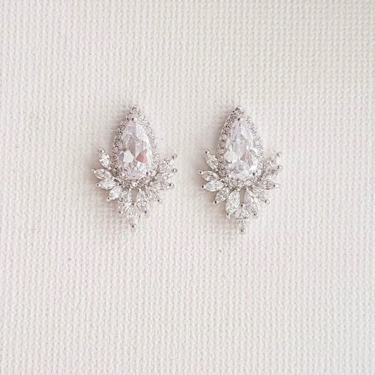 Rose Gold Studs for Brides- Starburst