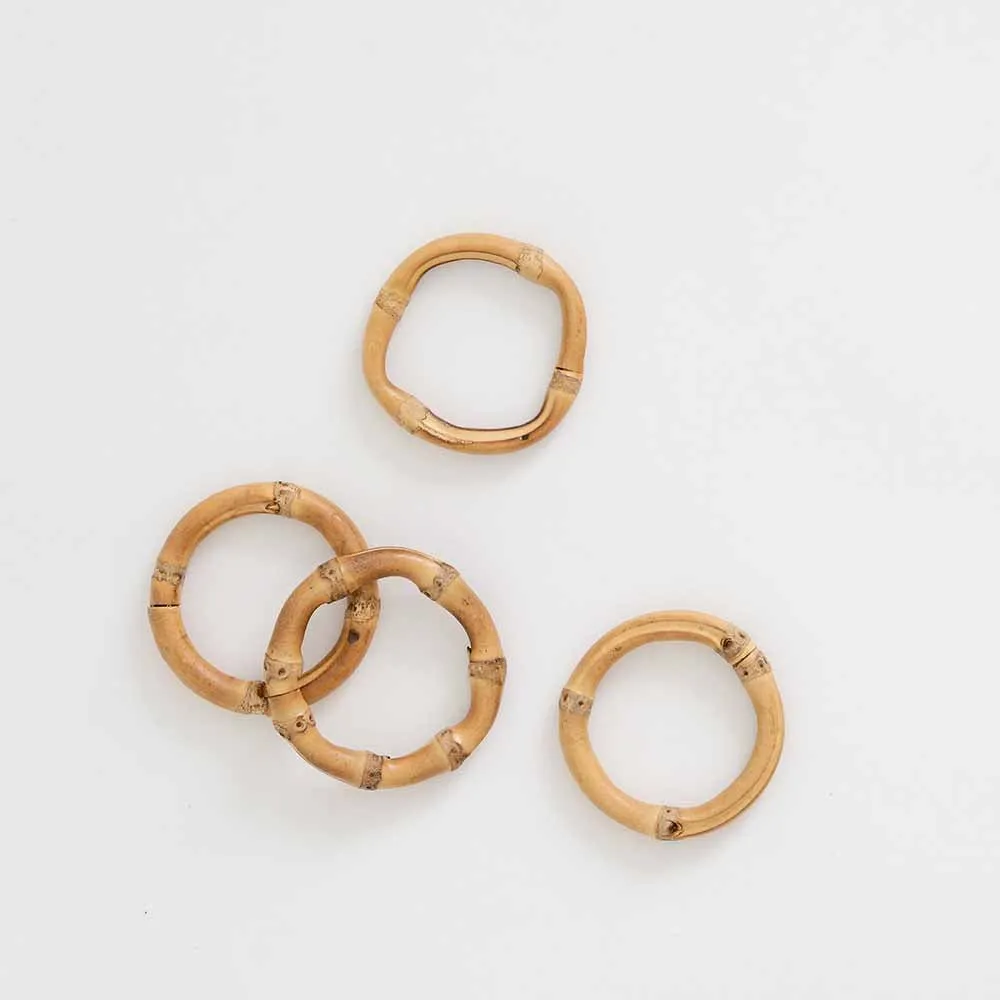 Round Bamboo Napkin Ring | Set 4