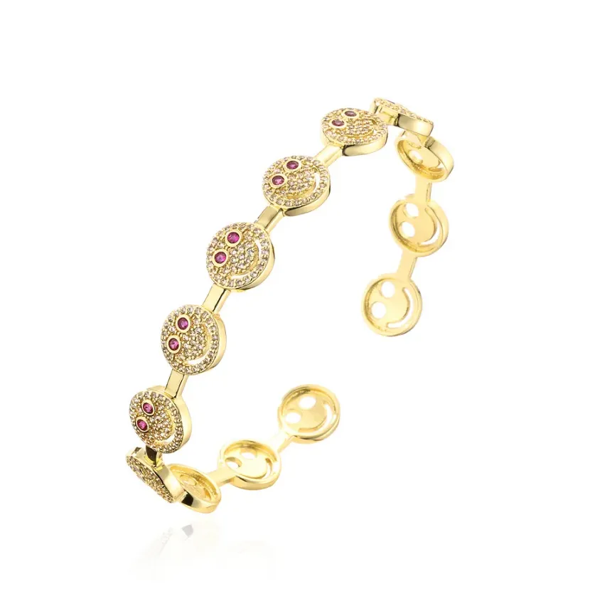 Smiley Gold Plated Bracelet