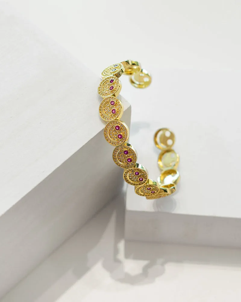 Smiley Gold Plated Bracelet