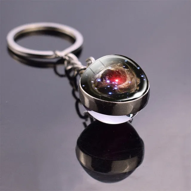 Solar System Planet Keyring Galaxy Nebula Space Keychain