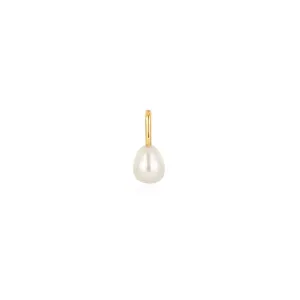 Sterling Silver & 14K Yellow Gold Plated Pearl Solitaire Charm by Ania Haie