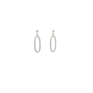 Sterling Silver Cubic Zirconia Drop Earrings