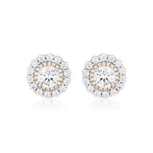 Sterling Silver Georgini Zirconia Halo Studs