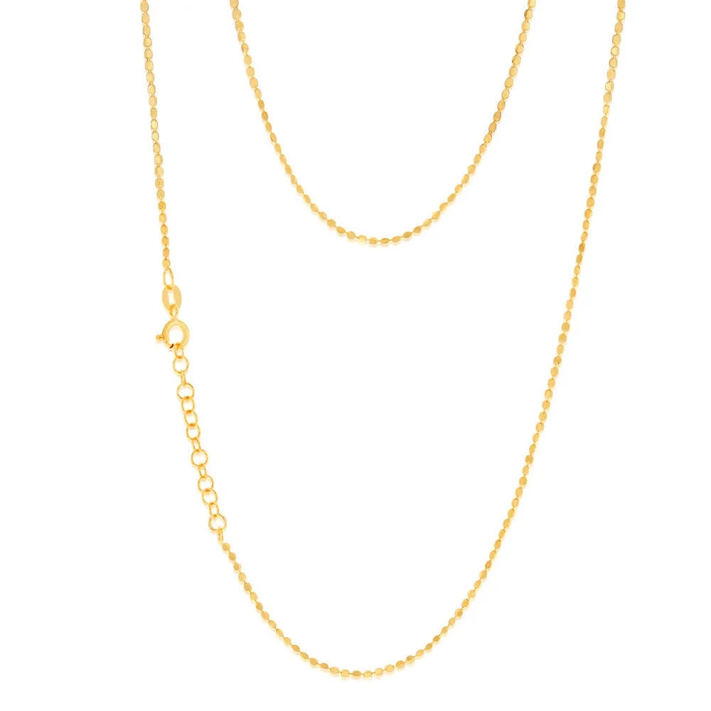 Sterling Silver Gold Plated 45cm Chain