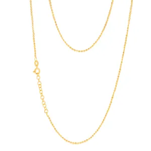 Sterling Silver Gold Plated 45cm Chain