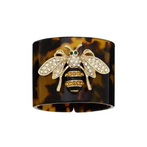 Stripey Bee Resin Napkin Rings | Tortoiseshell