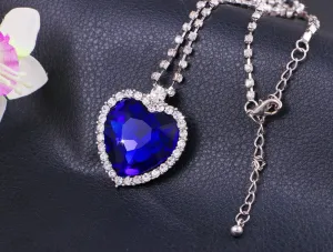 titanic heart of the ocean necklace Crystal silver -plated pendant Necklaces & Pendants topshop necklaces for 2014 women nke-h25