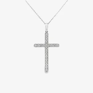 Traditional Diamond Cross Necklace