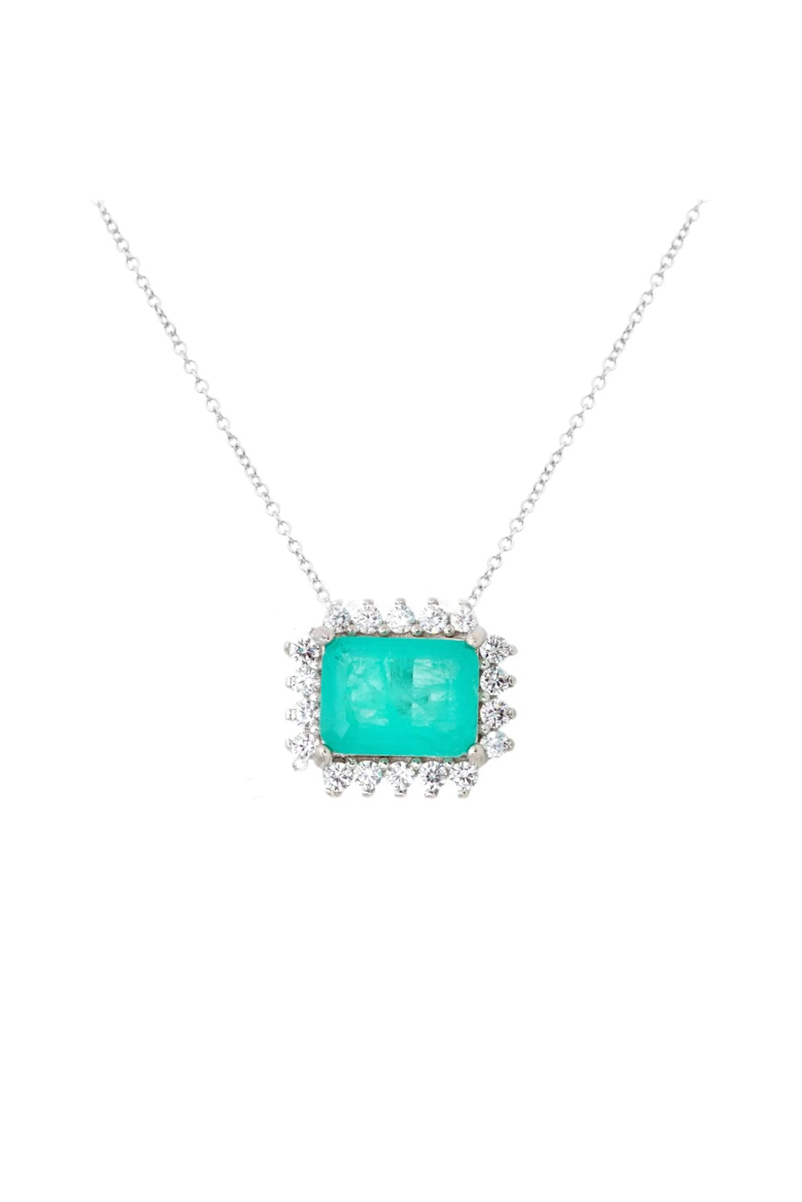 Turquoise Rectangle Necklace