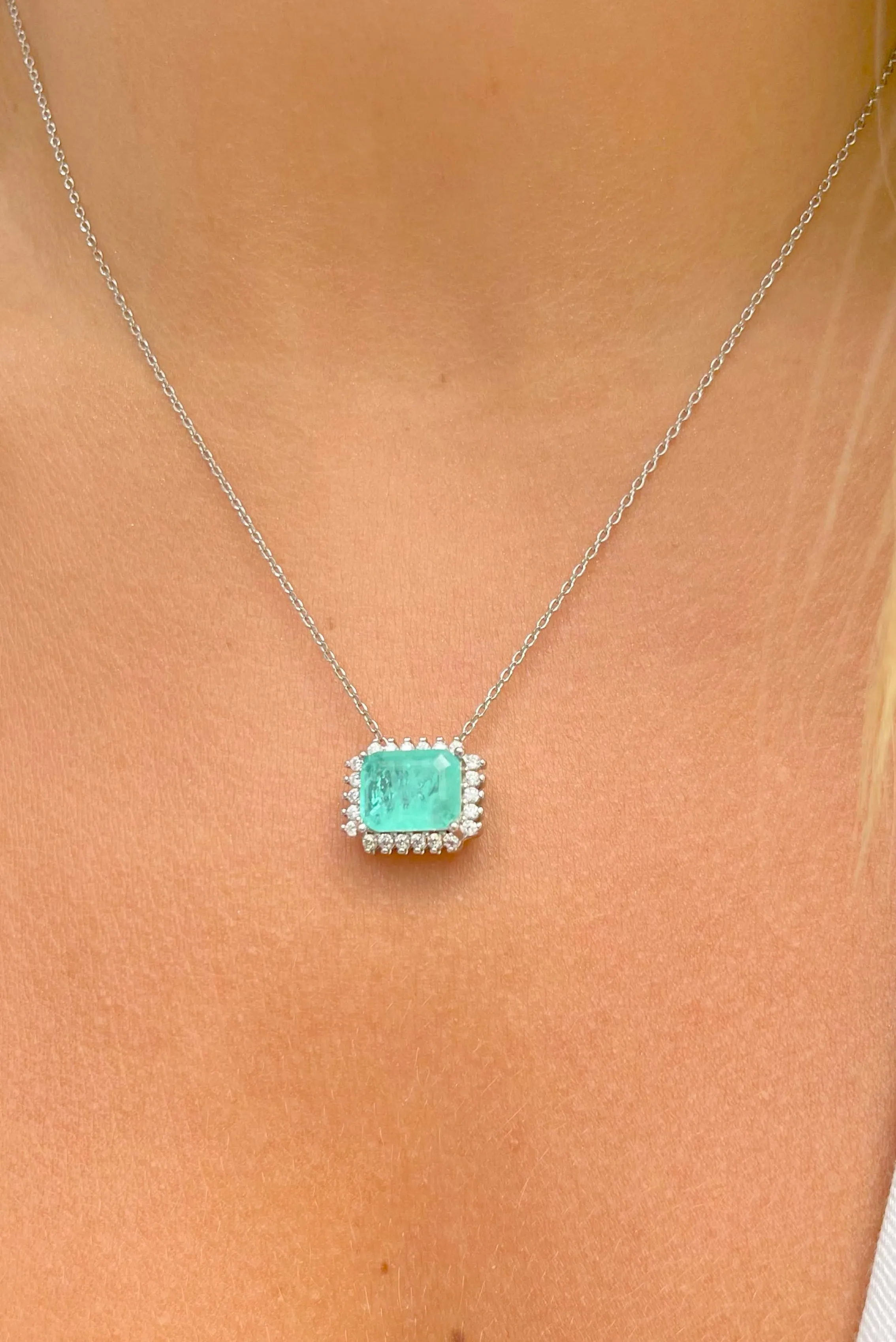 Turquoise Rectangle Necklace