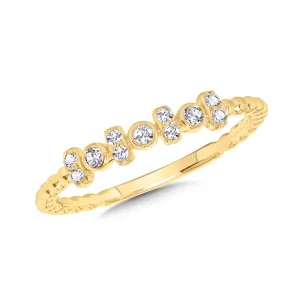 Yellow Gold Diamond Stacklable Ring